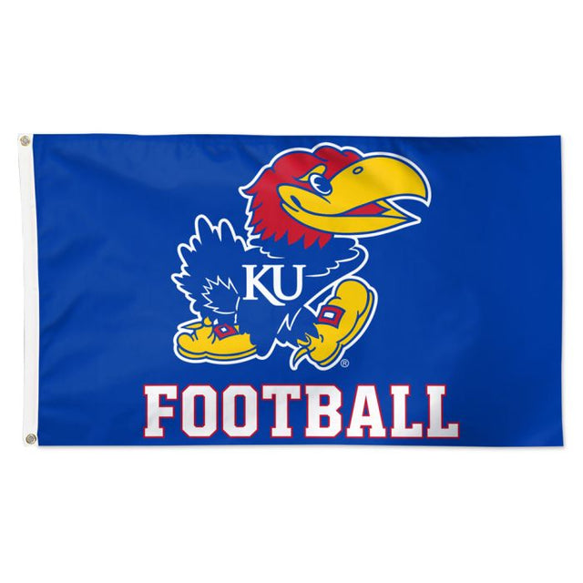 Bandera de los Jayhawks de Kansas: Deluxe, 3' x 5'