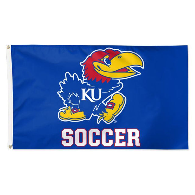 Bandera de los Jayhawks de Kansas: Deluxe, 3' x 5'