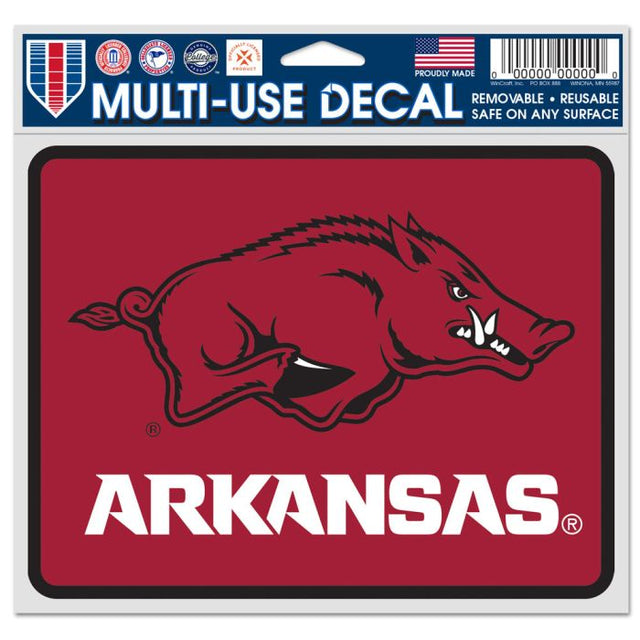 Calcomanías para fanáticos de Arkansas Razorbacks de 5" x 6"