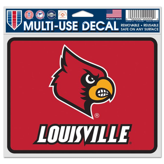 Louisville Cardinals Fan Decals 5" x 6"