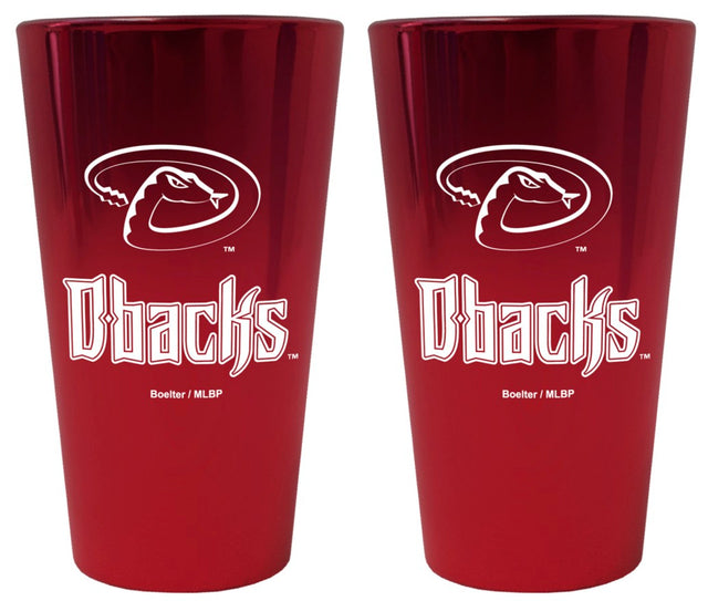 Vaso de pinta de loza lustrosa de los Arizona Diamondbacks (juego de 2)