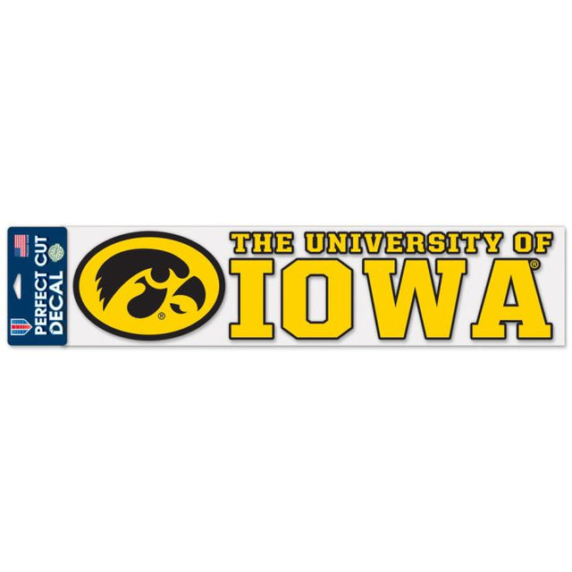 Calcomanías de corte perfecto de Iowa Hawkeyes de 4" x 17"