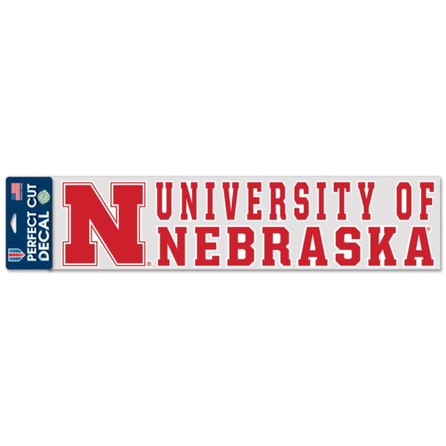 Nebraska Cornhuskers Perfect Cut Decals 4" x 17"