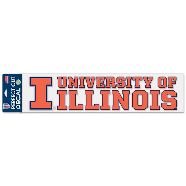 Illinois Fighting Illini Perfect Cut Decals 4" x 17"