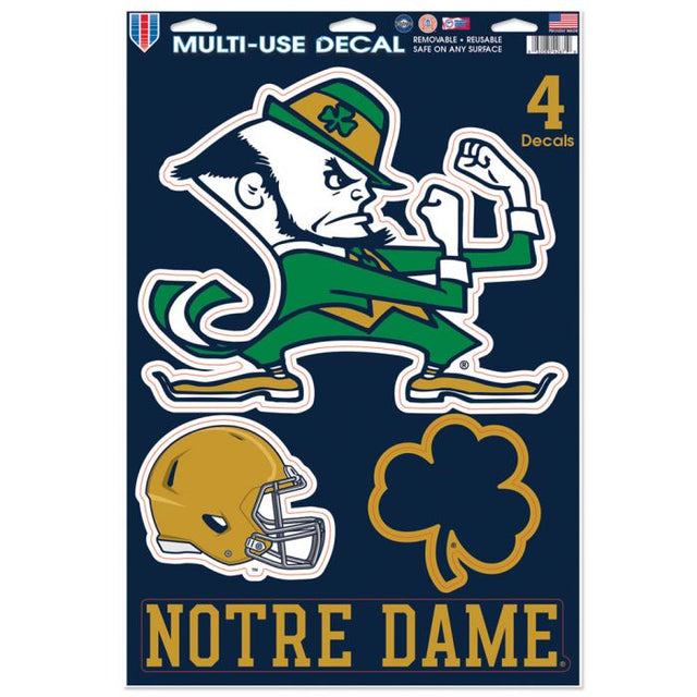 Calcomanía multiusos de Notre Dame Fighting Irish de 11" x 17"