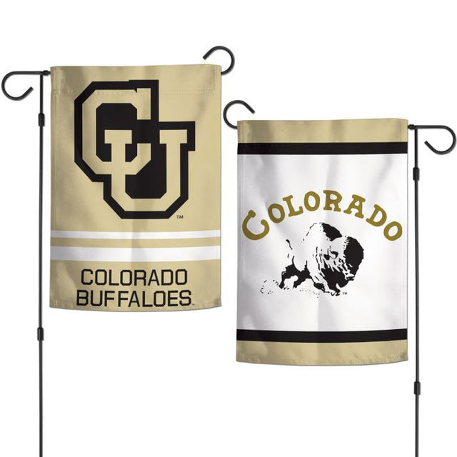 Banderas de jardín universitarias antiguas de Colorado Buffaloes, de 2 lados, 12,5" x 18"