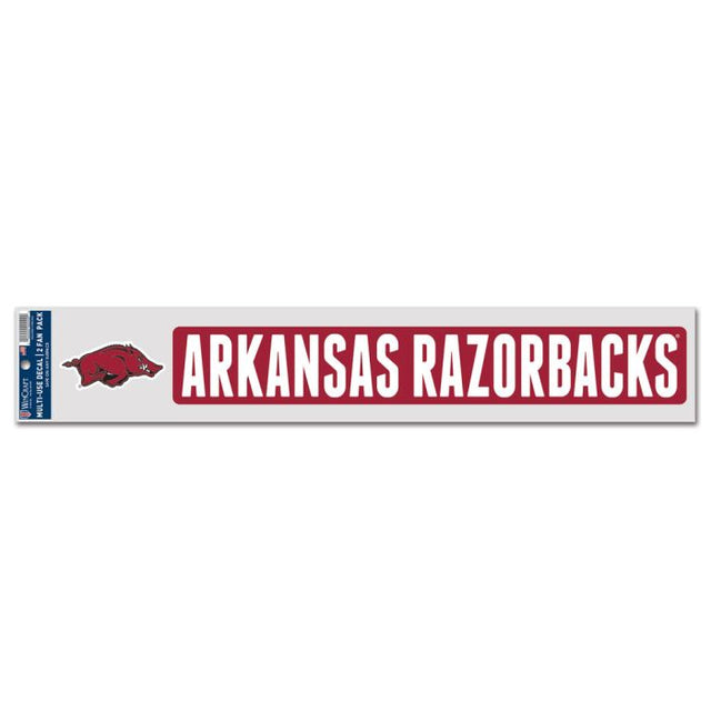 Calcomanías para fanáticos de Arkansas Razorbacks de 3" x 17"