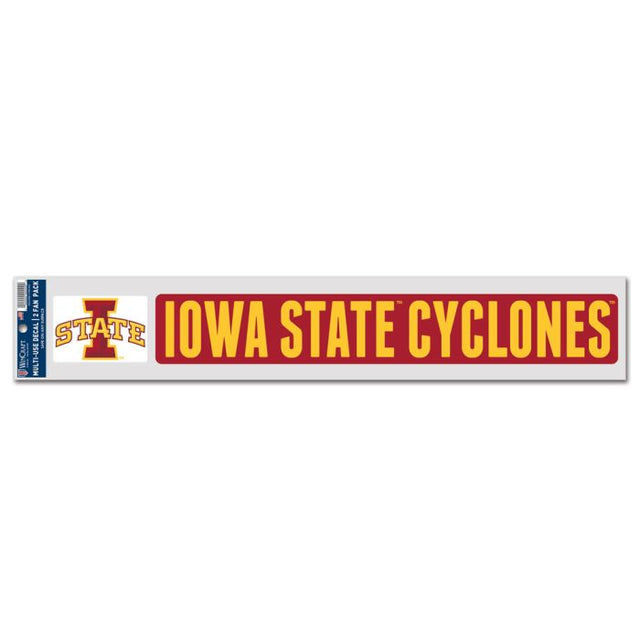 Calcomanías para fanáticos de Iowa State Cyclones de 3" x 17"