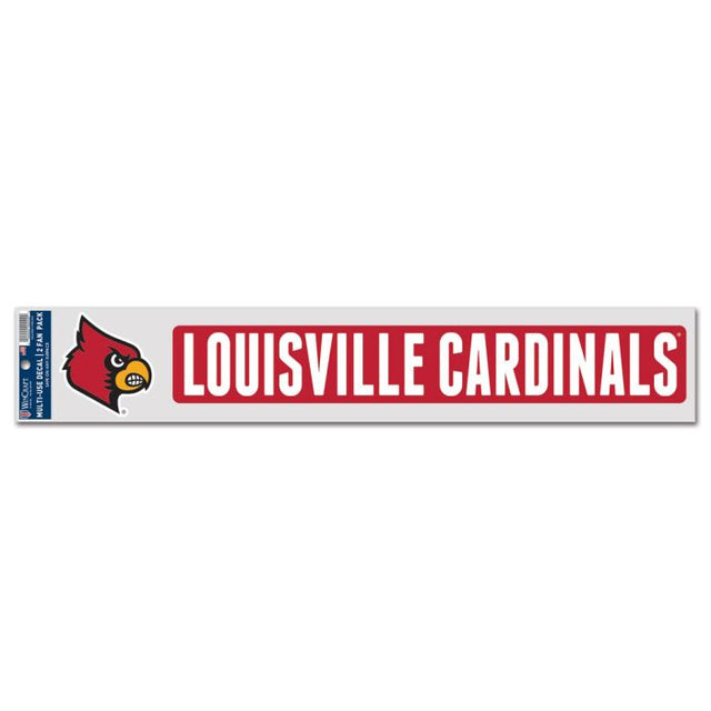 Calcomanías para fanáticos de los Louisville Cardinals de 3" x 17"