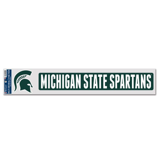 Michigan State Spartans Fan Decals 3" x 17"