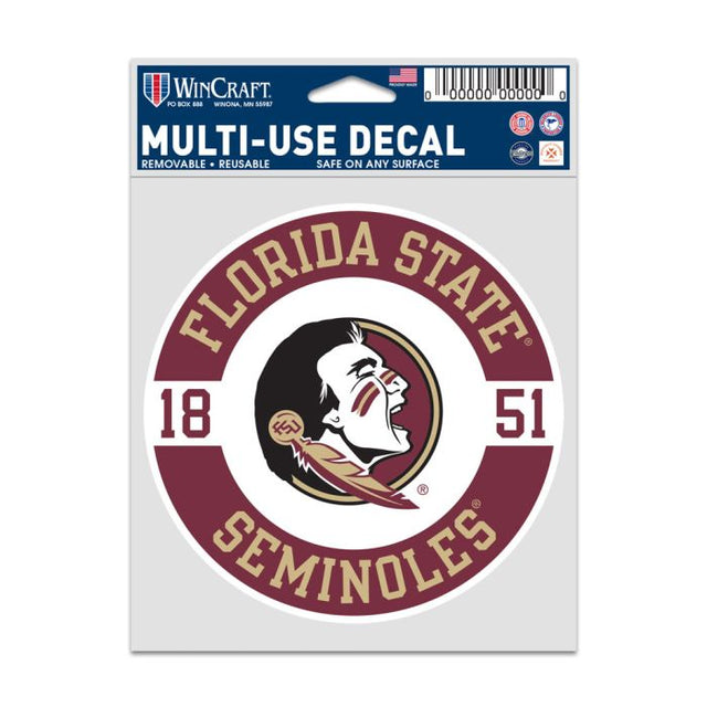 Calcomanías para fanáticos de los Florida State Seminoles PATCH de 3,75" x 5"