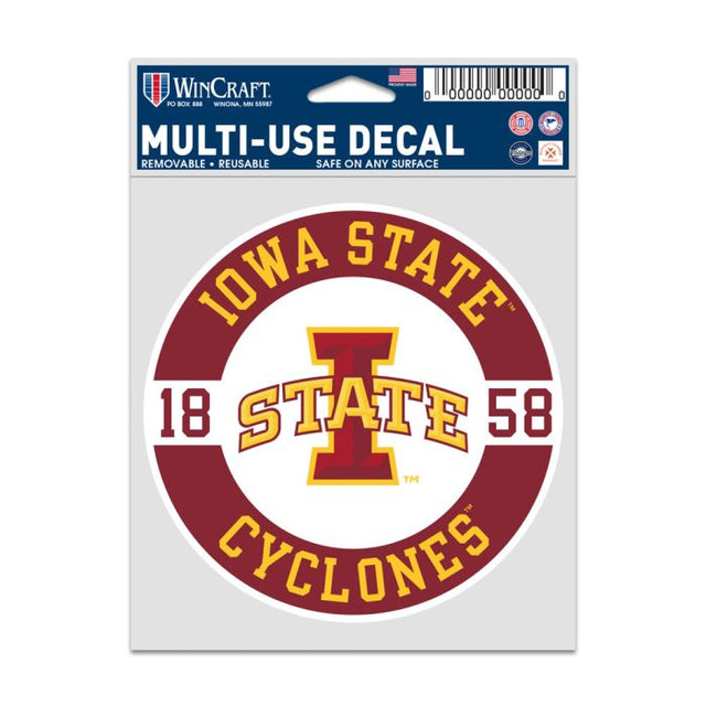 Calcomanías para fanáticos de Iowa State Cyclones PATCH de 3,75" x 5"