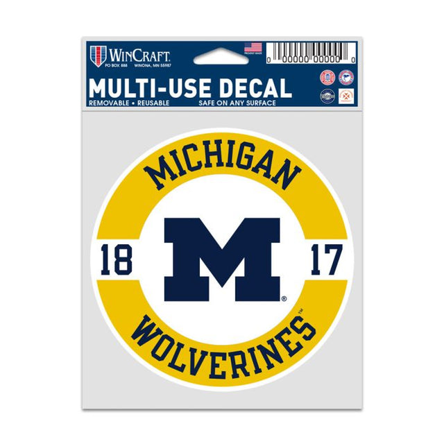 Calcomanías para fanáticos de los Michigan Wolverines PATCH de 3,75" x 5"