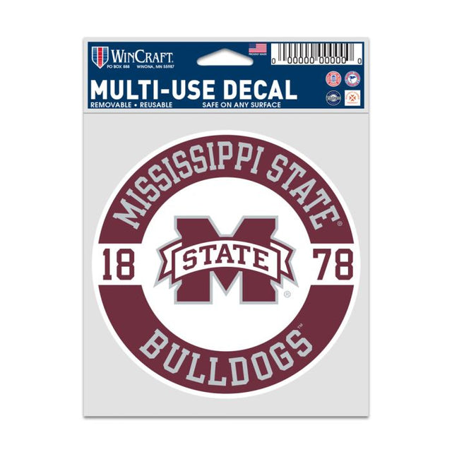 Mississippi State Bulldogs PATCH Fan Decals 3.75" x 5"