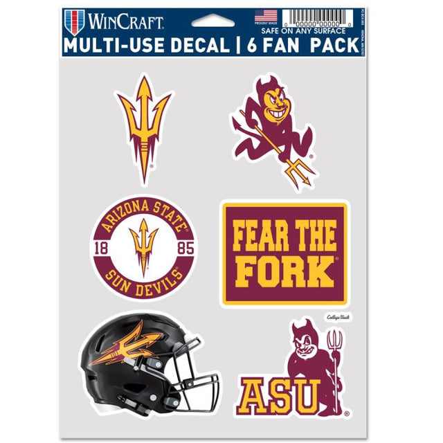 Paquete de 6 cascos multiusos Arizona State Sun Devils/College Vault para 6 fanáticos