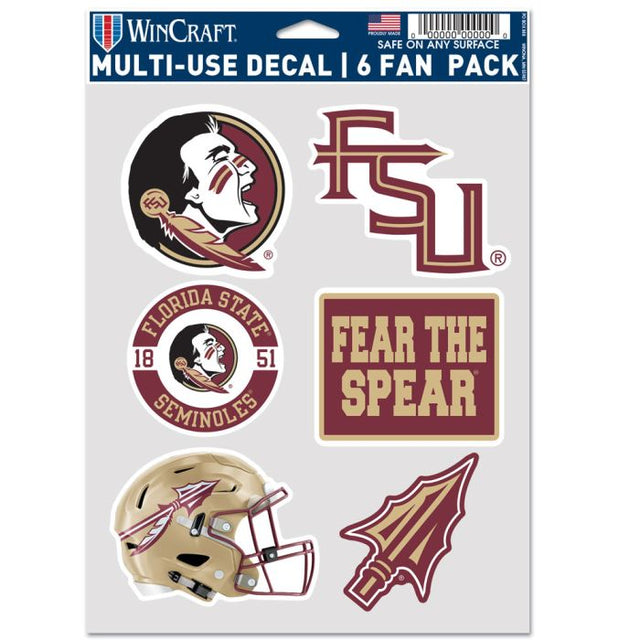 Paquete de 6 cascos multiusos Florida State Seminoles para 6 fanáticos