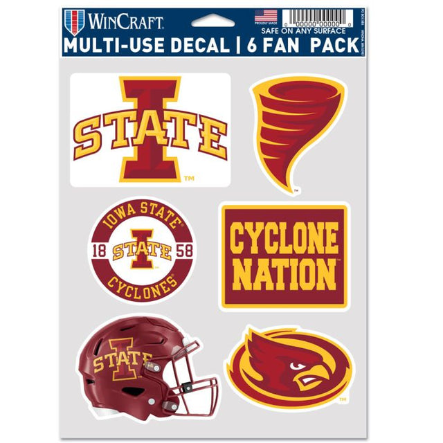 Paquete de 6 ventiladores multiusos de Iowa State Cyclones