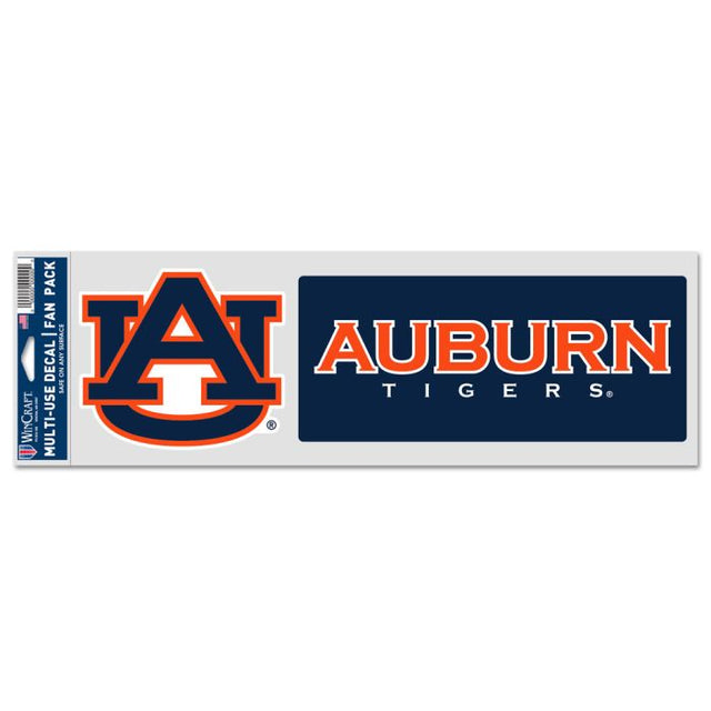 Calcomanías para fanáticos de los Auburn Tigers de 3,75" x 12"