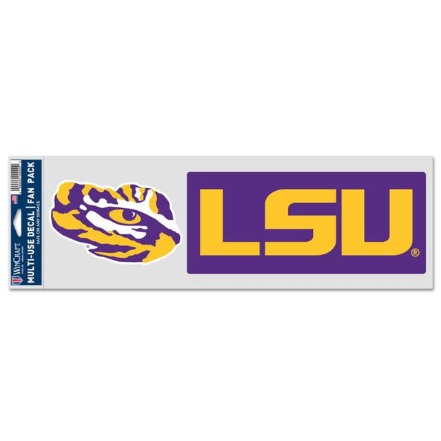 LSU Tigers Fan Decals 3.75" x 12"