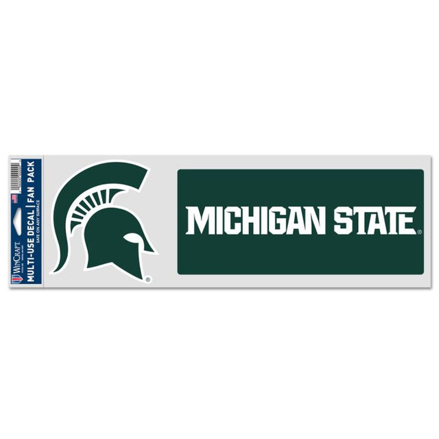 Michigan State Spartans Fan Decals 3.75" x 12"