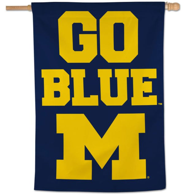 Bandera vertical con lema de los Wolverines de Michigan, 28" x 40"