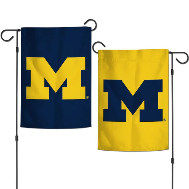 Banderas de jardín de Michigan Wolverines PRIMARY de 2 lados, 12,5" x 18"