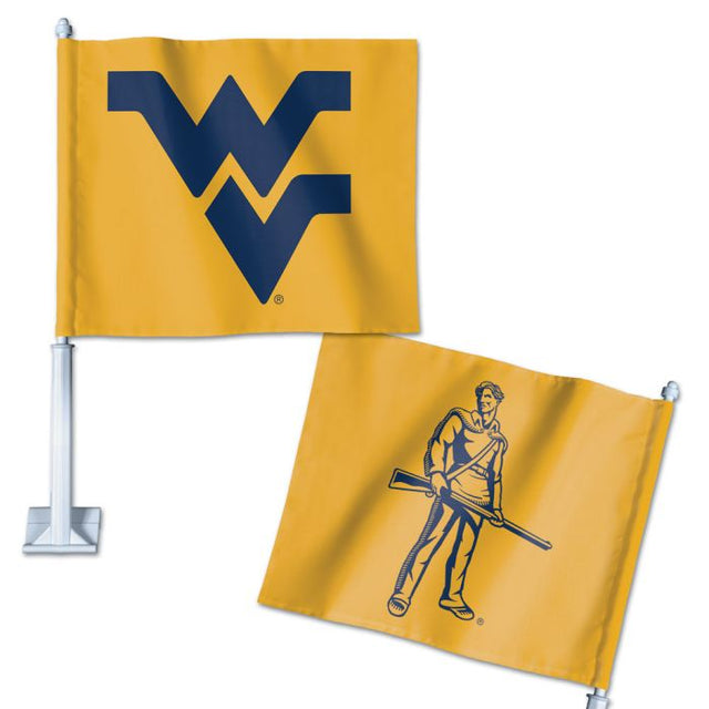 Bandera para auto de los Mountaineers de Virginia Occidental, 11,75" x 14"