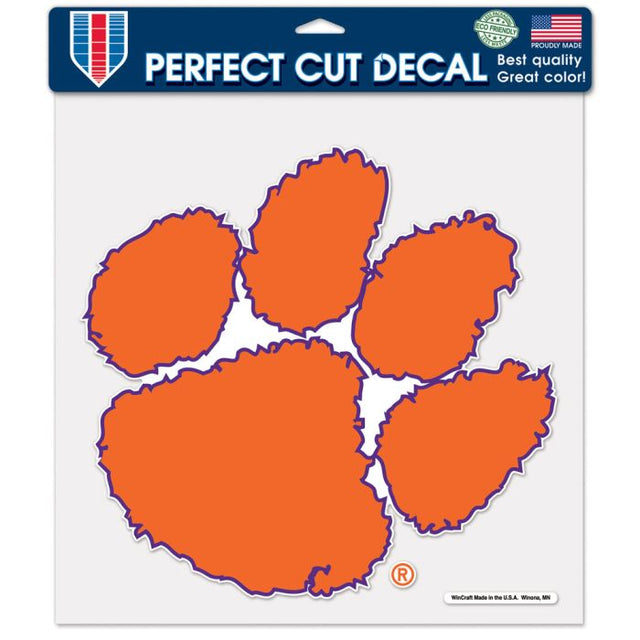 Calcomanía de color de corte perfecto de Clemson Tigers de 12" x 12"