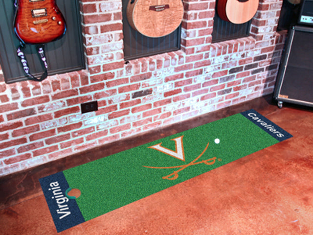 Alfombra verde para putting de los Virginia Cavaliers