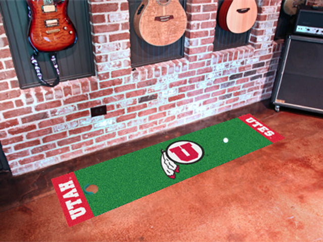 Alfombra verde para putting de los Utah Utes