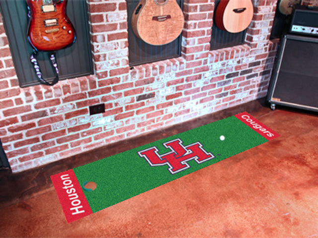 Alfombra verde para putting de los Houston Cougars