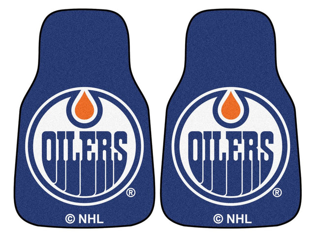 Juego de 2 alfombrillas para coche con estampado de los Edmonton Oilers