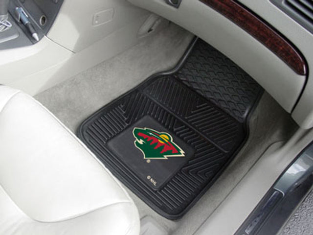 Alfombrillas de vinilo para coche de dos piezas resistentes de Minnesota Wild