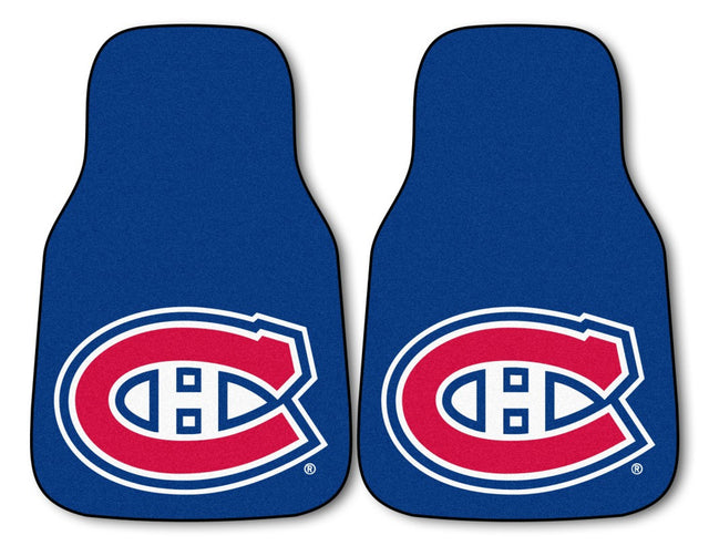 Juego de 2 alfombrillas para coche con estampado de los Montreal Canadiens