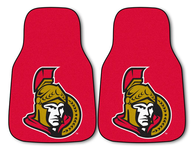 Juego de 2 alfombrillas para coche con estampado de los Ottawa Senators