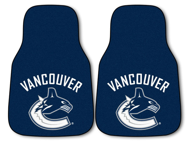 Juego de 2 alfombrillas para coche con estampado de los Vancouver Canucks