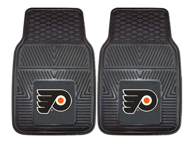 Alfombrillas de vinilo para coche de 2 piezas resistentes de los Philadelphia Flyers