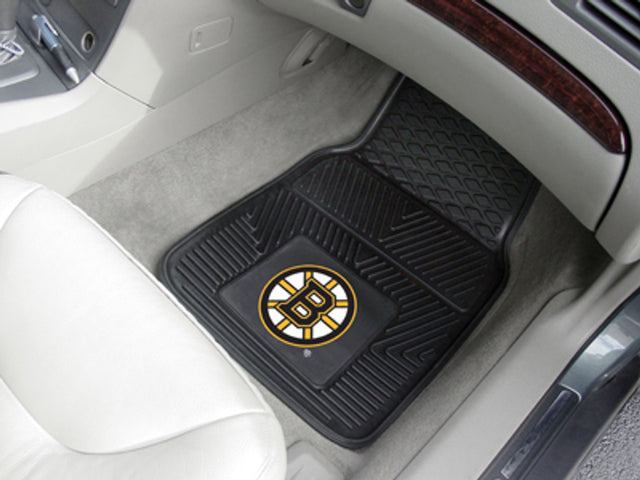 Alfombrillas de vinilo resistentes de 2 piezas para coche de los Boston Bruins