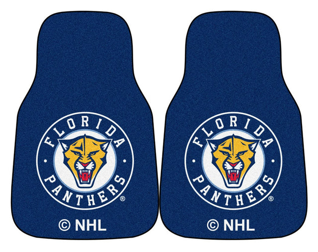 Juego de 2 alfombrillas para coche con estampado de los Florida Panthers