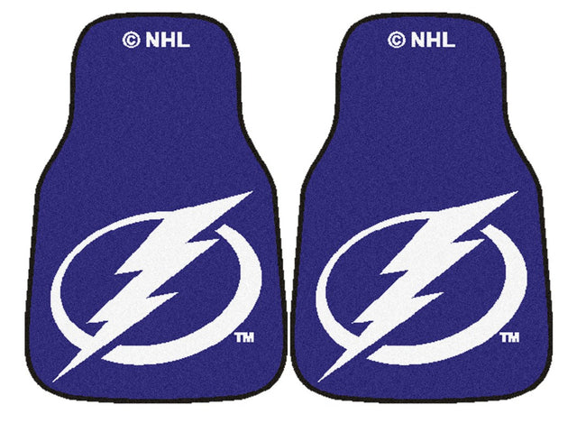 Juego de 2 alfombrillas estampadas para coche Tampa Bay Lightning