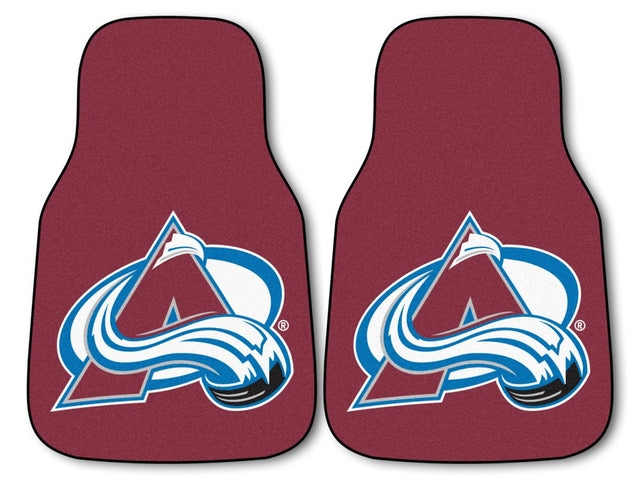 Juego de 2 alfombrillas estampadas para coche Colorado Avalanche