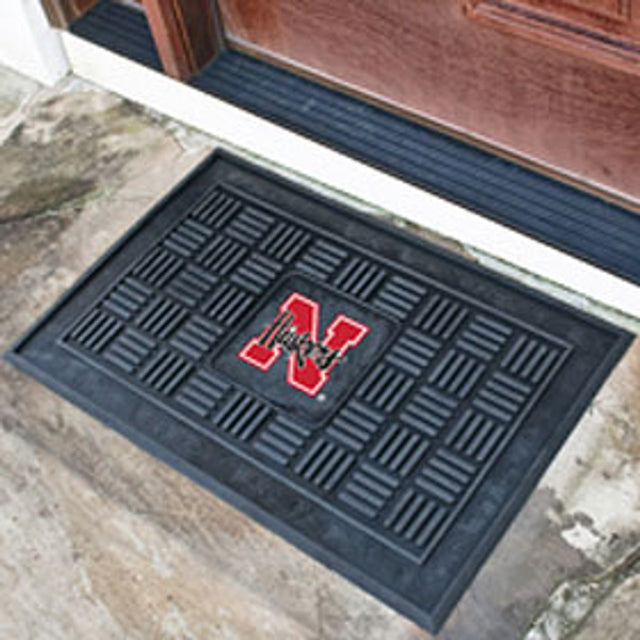 Nebraska Cornhuskers Door Mat Medallion 19x30 N Logo