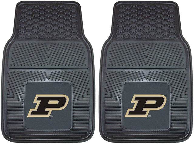 Alfombrillas de vinilo resistentes para coche de 2 piezas de Purdue Boilermakers