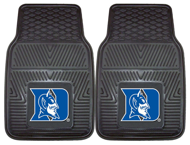 Alfombrillas de vinilo para coche de 2 piezas resistentes Duke Blue Devils