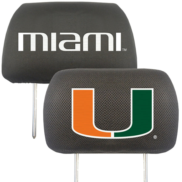 Fundas para reposacabezas de los Miami Hurricanes FanMats