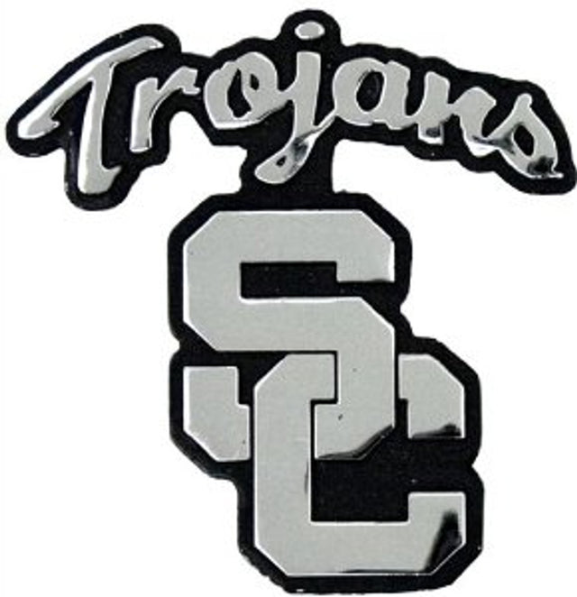 USC Trojans Auto Emblem Premium Metal Chrome