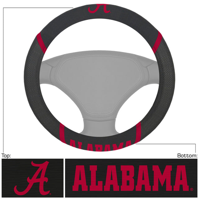 Funda de volante de malla y costura Alabama Crimson Tide