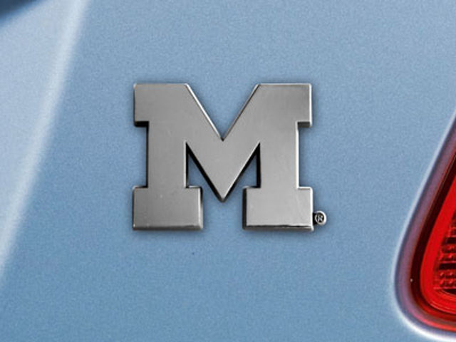 Emblema de metal cromado premium para automóvil de los Wolverines de Michigan