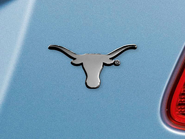 Emblema para automóvil de los Texas Longhorns de metal cromado de primera calidad