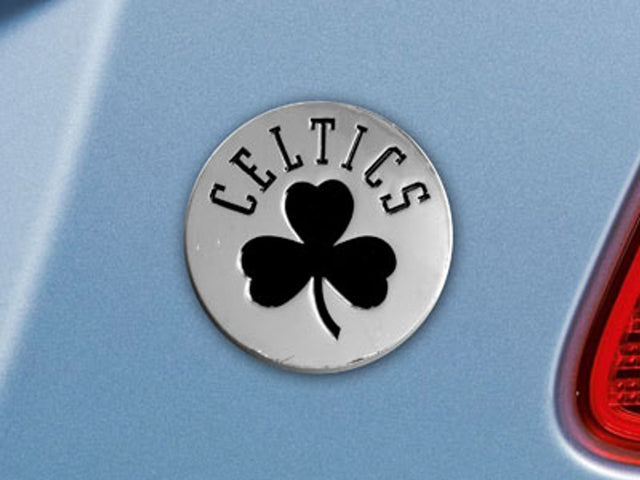 Emblema de metal cromado premium para automóvil de los Boston Celtics